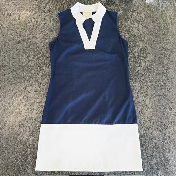 STS Sail to Sable Sleeveless Colorblock Shift Dress ELIZA J Size Small - Picture 5 of 11
